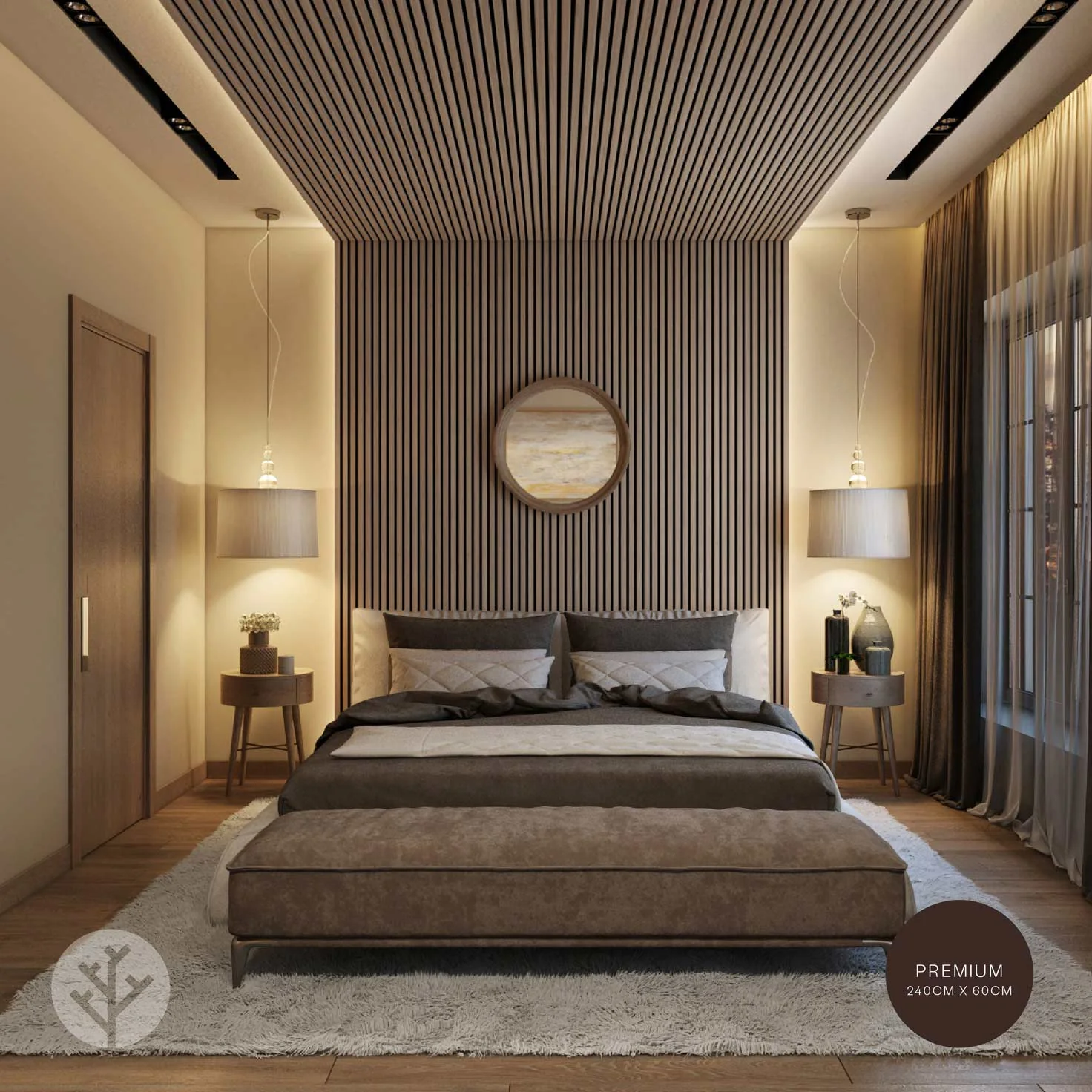 Acupanel® Contemporary Walnut Acoustic Wood Wall Panels - Image 15