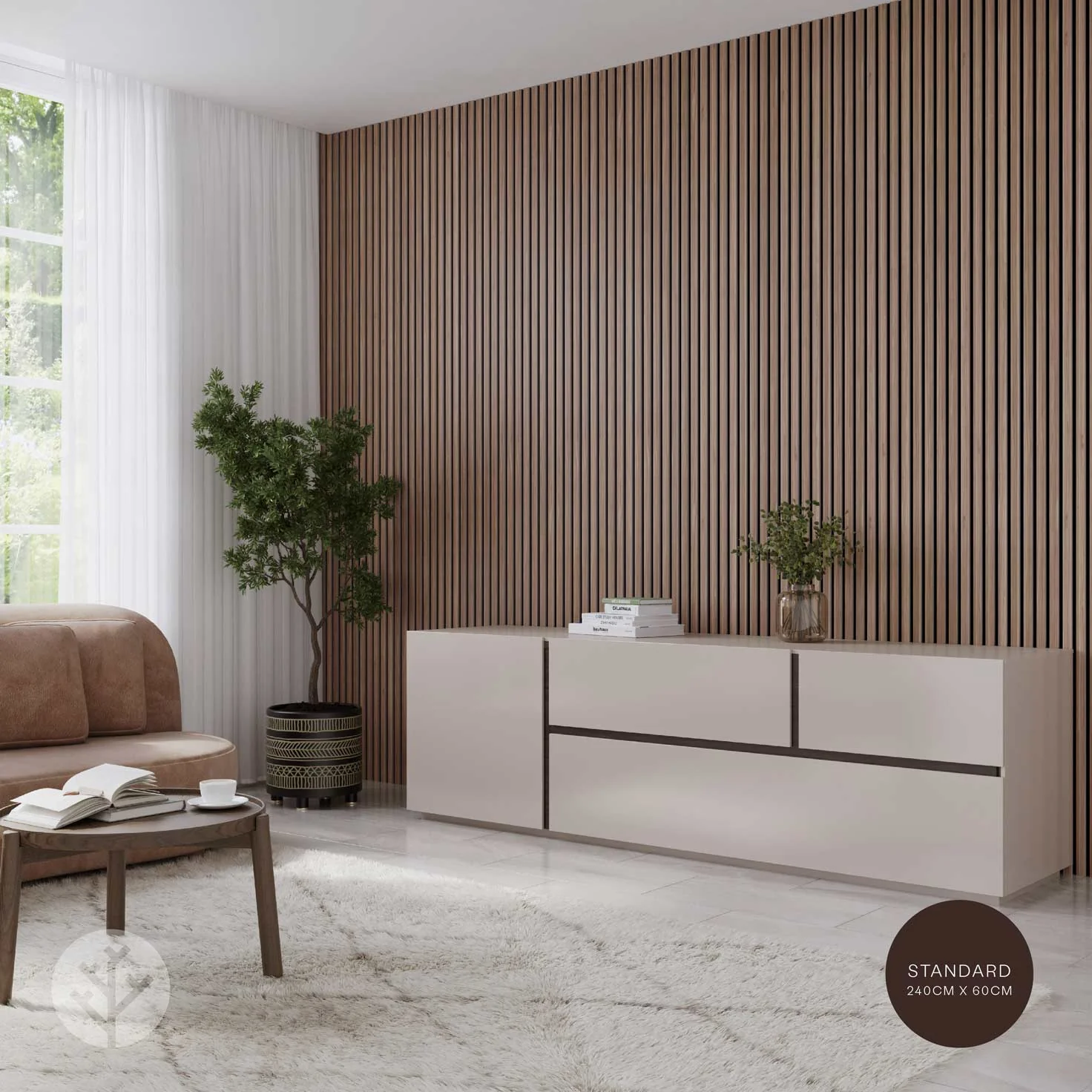 Acupanel® Contemporary Walnut Acoustic Wood Wall Panels - Image 17