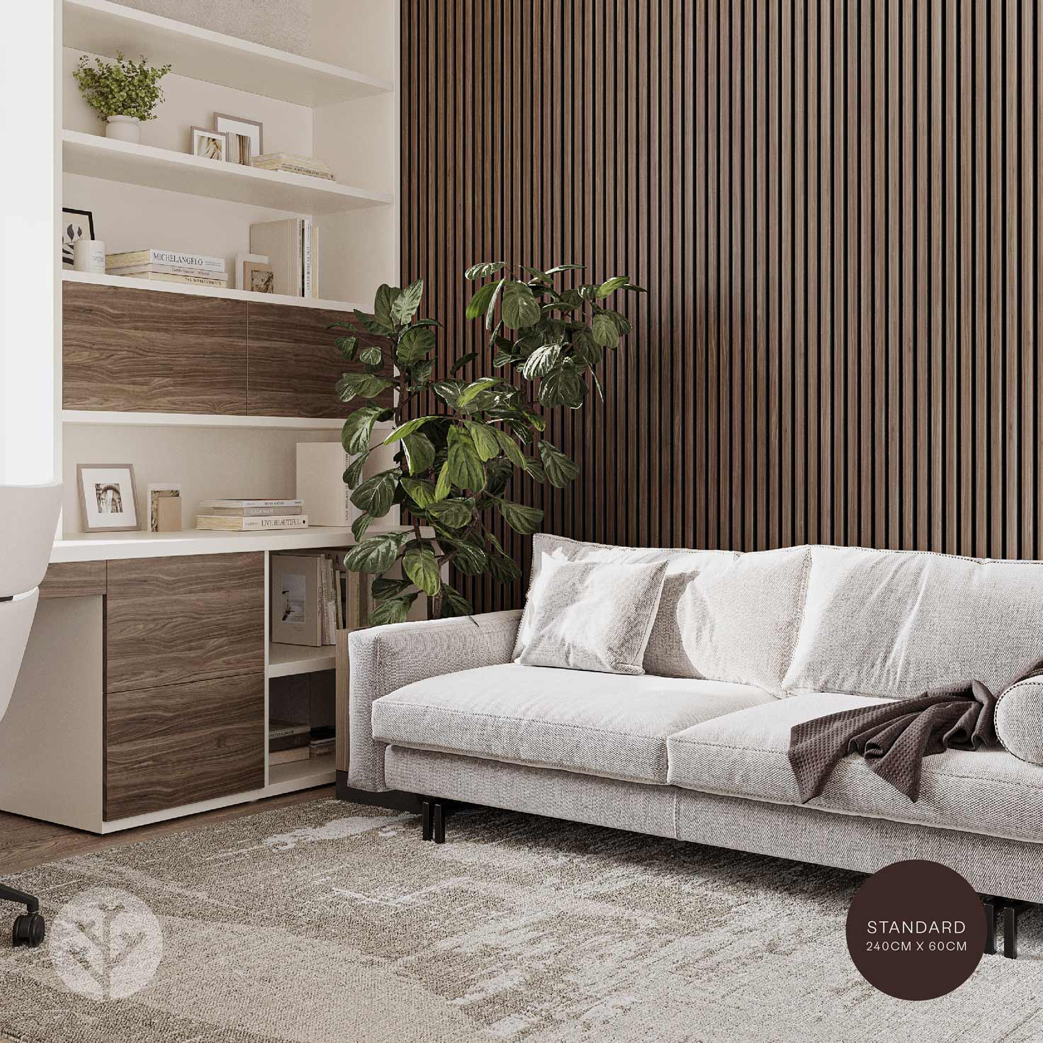 Acupanel® Contemporary Walnut Acoustic Wood Wall Panels - Image 18