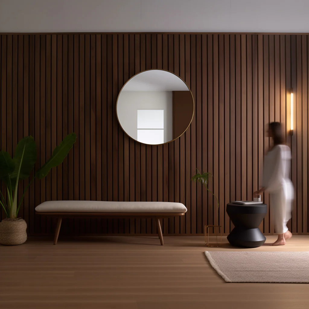 Acupanel® Luxe Natural Walnut Acoustic Wood Wall Panels - Image 9