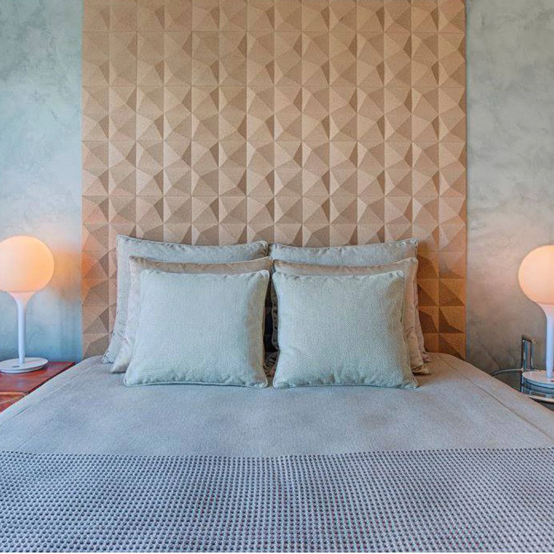 Muratto® Organic Peak Pattern Luxury Cork Wall Tiles - Image 22