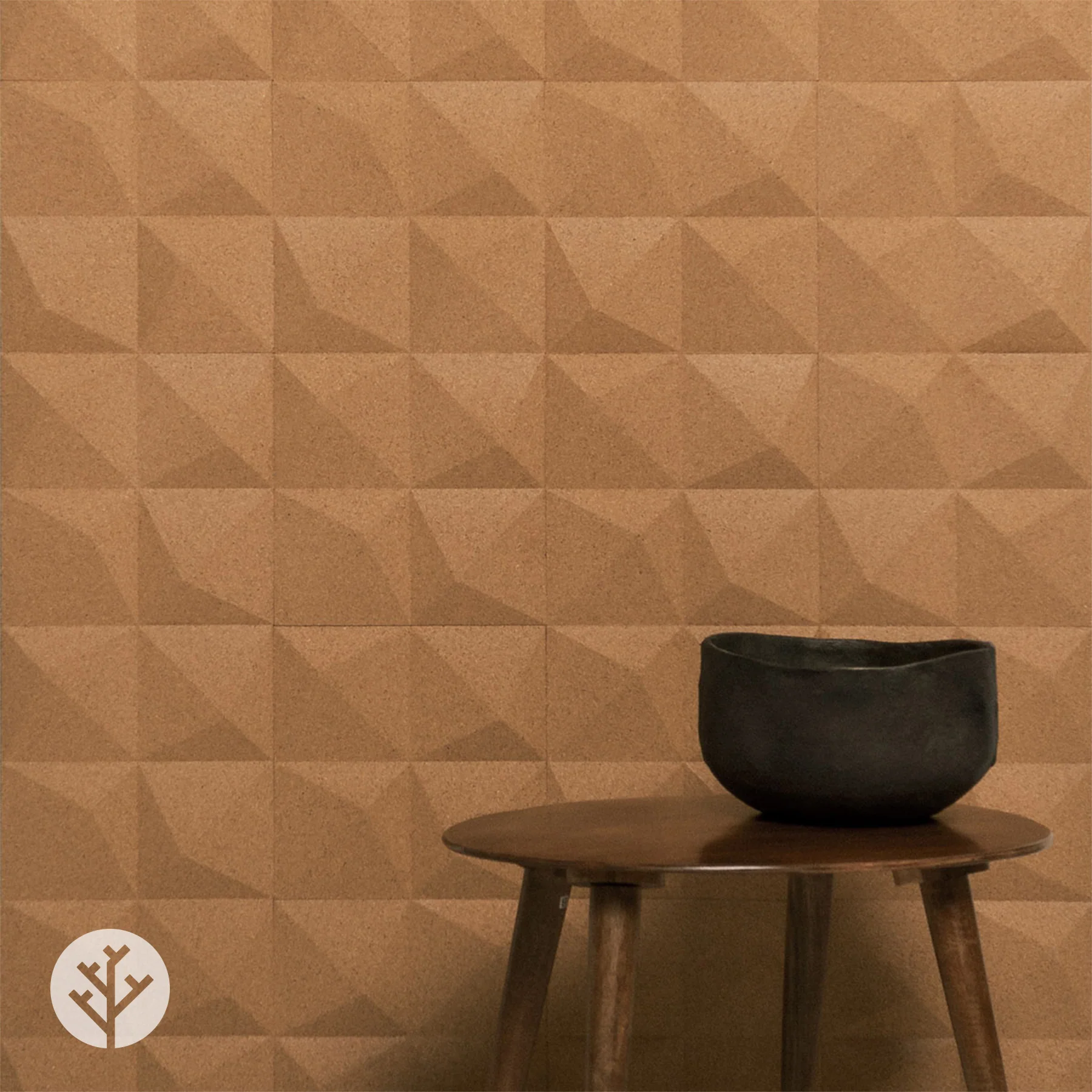 Muratto® Organic Peak Pattern Luxury Cork Wall Tiles - Image 23