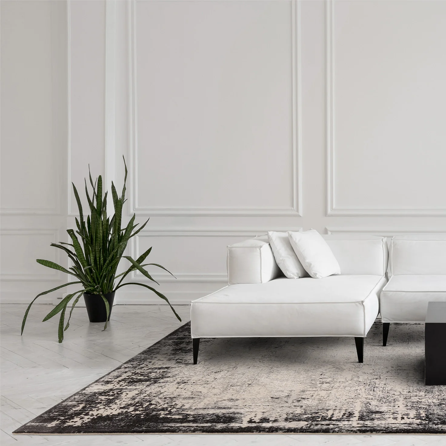 Urban Grey Border Luxury Rug | WVH® - Image 6